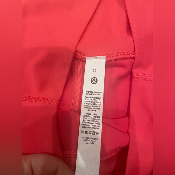 Lululemon Athletica Coral Double-Lined Leggings - Picture 5 of 9